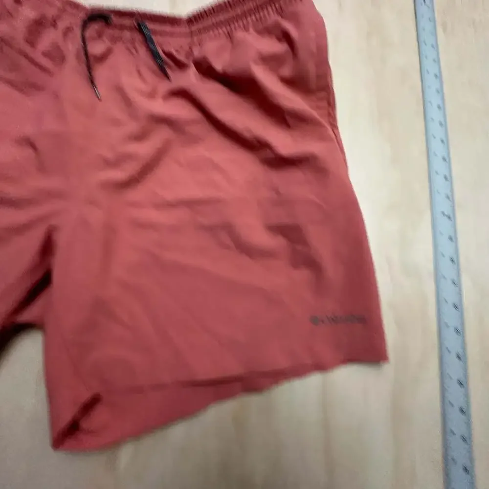 Columbia Men's Pink Pull-On Athletic Shorts with Mesh Pockets Size L